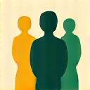 Icona di un gruppo di persone connesse, simbolo di community
