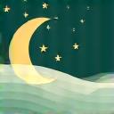 Icona app di sonno con luna e stelle