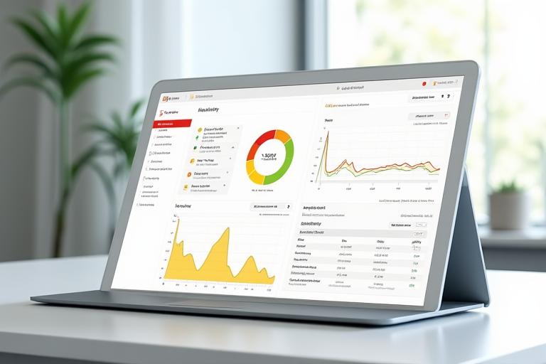 Dashboard di dati wellness con grafici e metriche